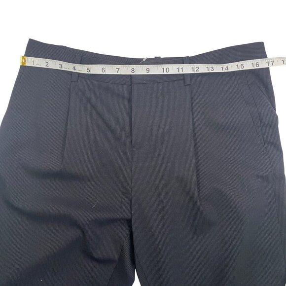 Nili Lotan wool pinstriped trouser pants box pleat dress pants career women’s 8 - Picture 9 of 11